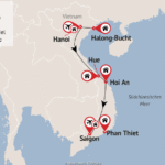 ReisenAktuell Rundreise Vietnam Route