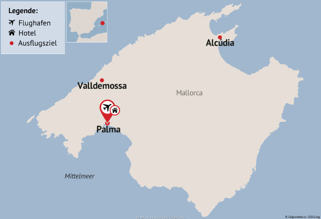 Reisen Aktuell Mallorca Mandelblüte Karte