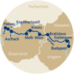 Ameropa MS Vivienne Donaukreuzfahrt Route